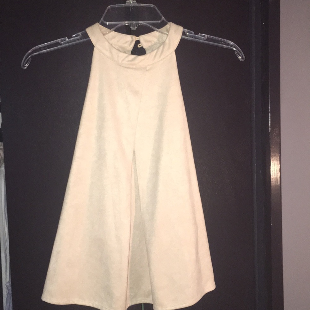 Brand new ladies halter style suede top